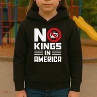 No Kings In America Democracy Usa Protest Kids Hoodie thumb 3