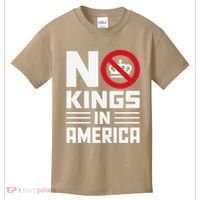 No Kings In America Democracy Usa Protest Kids T-Shirt thumb 0
