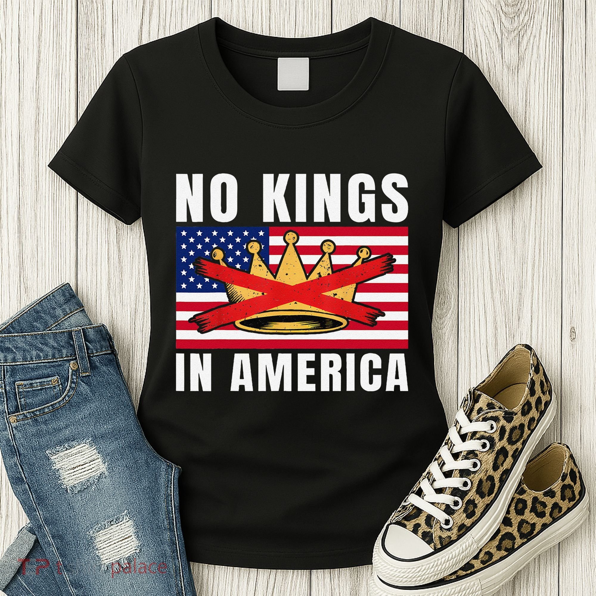 No Kings In America Court Ruling Protest Save Democracy Usa Women's T-Shirt