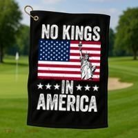 No Kings In America Golf Towel thumb 1