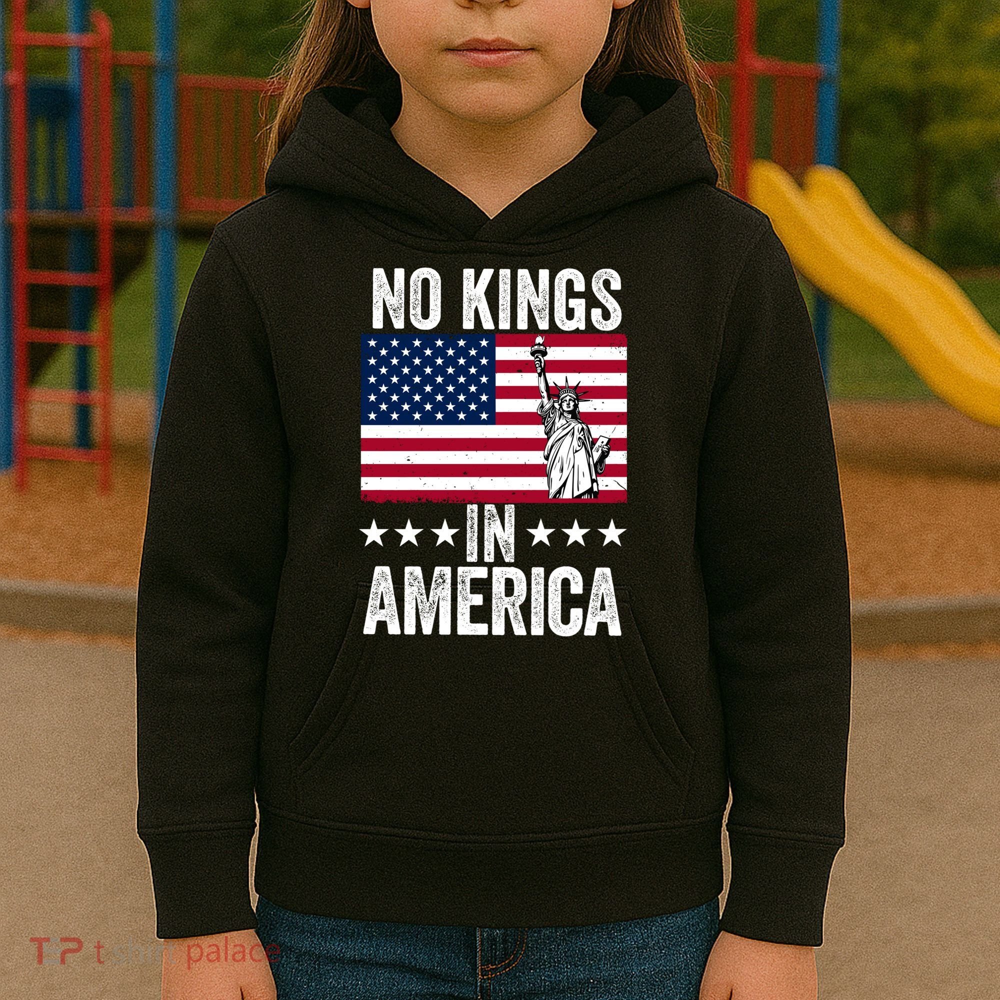 No Kings In America Kids Hoodie