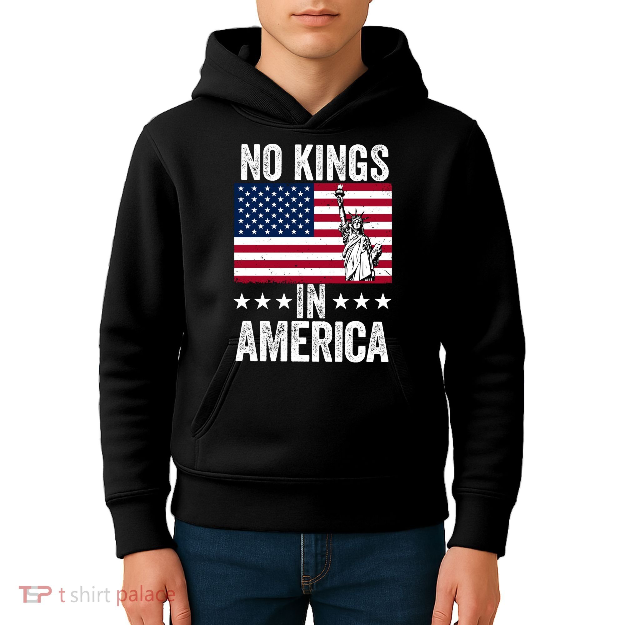 No Kings In America Kids Hoodie