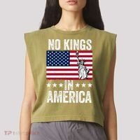 No Kings In America Garment-Dyed Women's Muscle Tee thumb 2