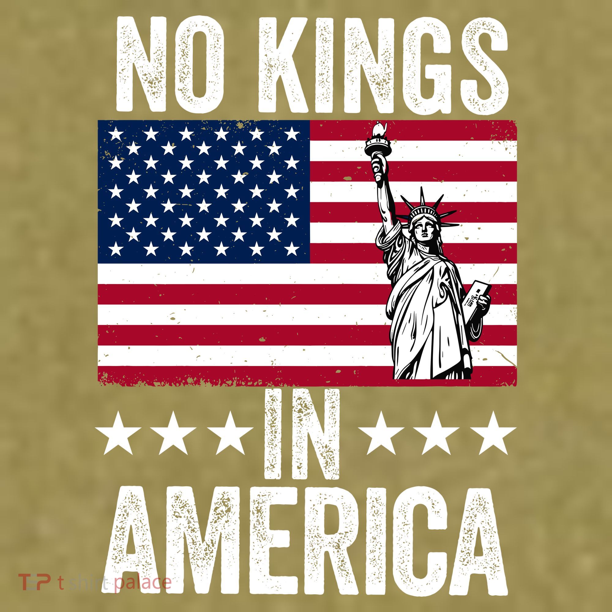 No Kings In America Garment-Dyed Women's Muscle Tee