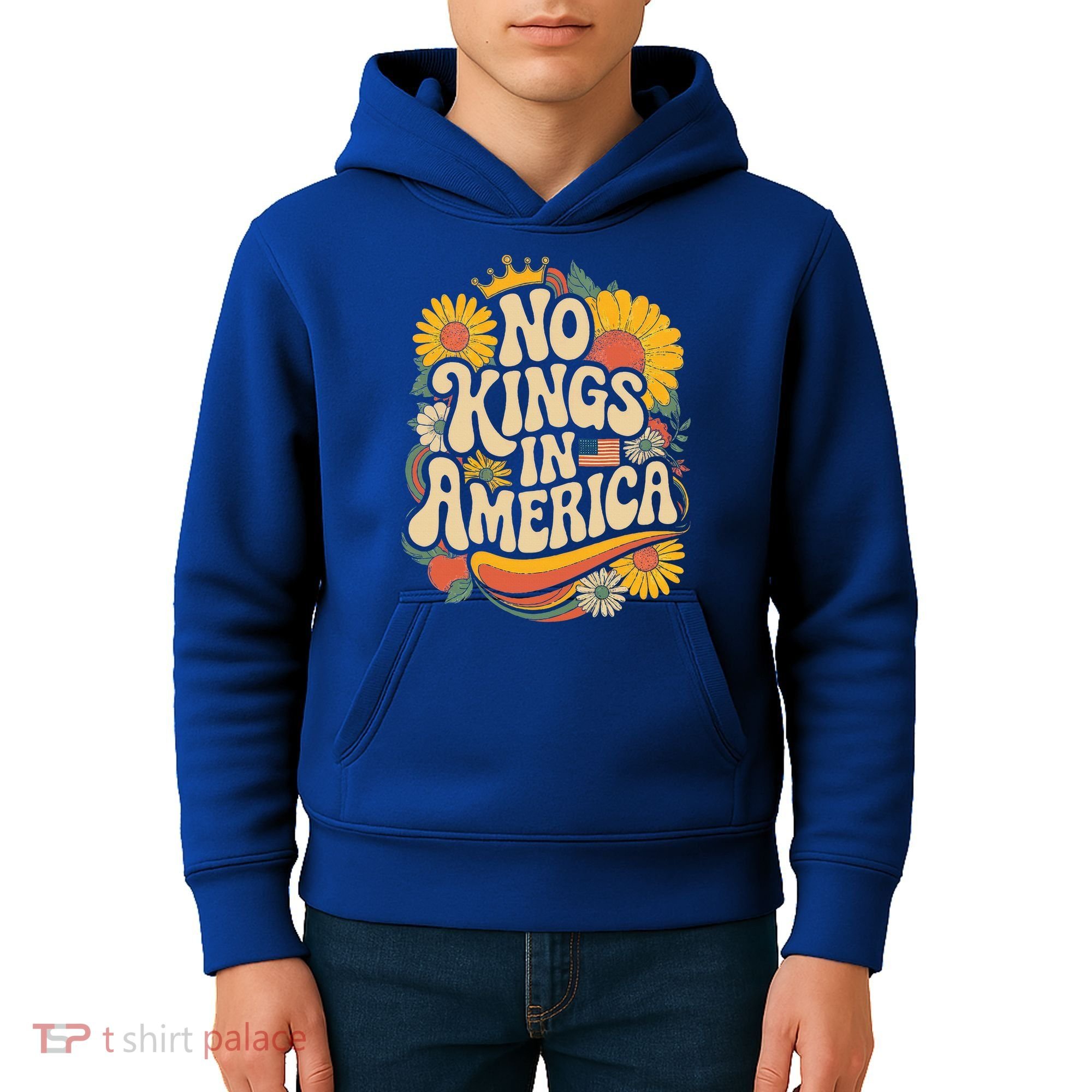  No King In American Democracy  Kids Hoodie