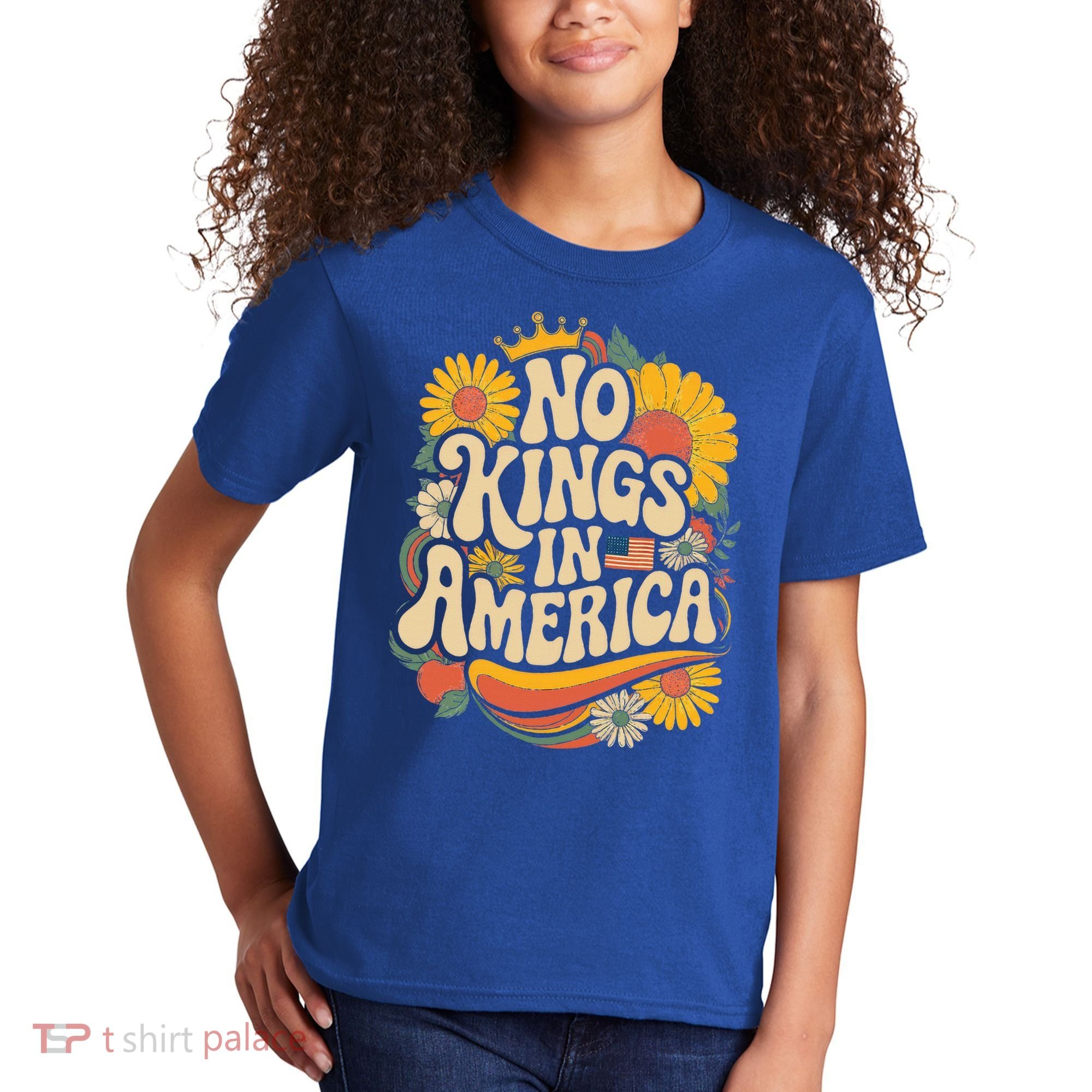  No King In American Democracy  Kids T-Shirt