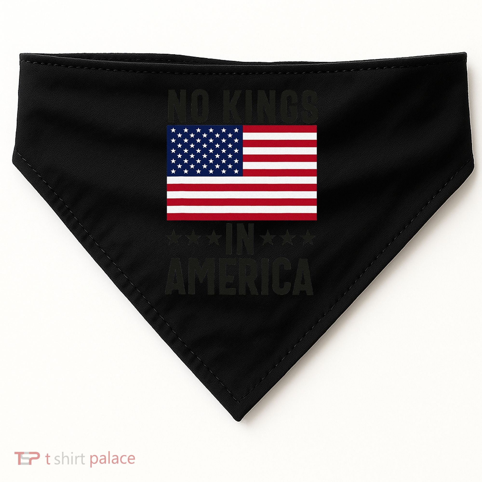 No Kings In America Flag Protest Save Democracy USA-Made Doggie Bandana