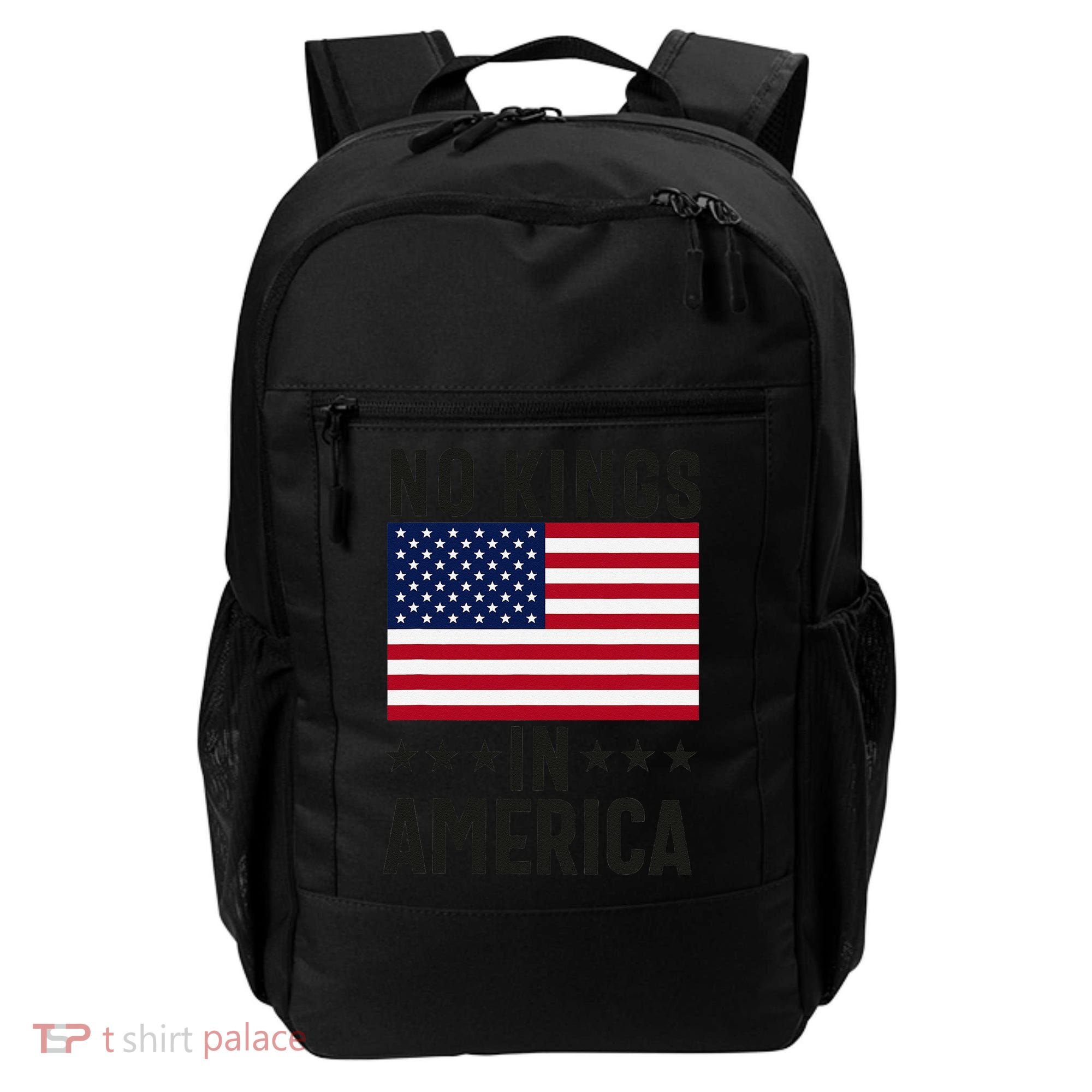 No Kings In America Flag Protest Save Democracy Backpack