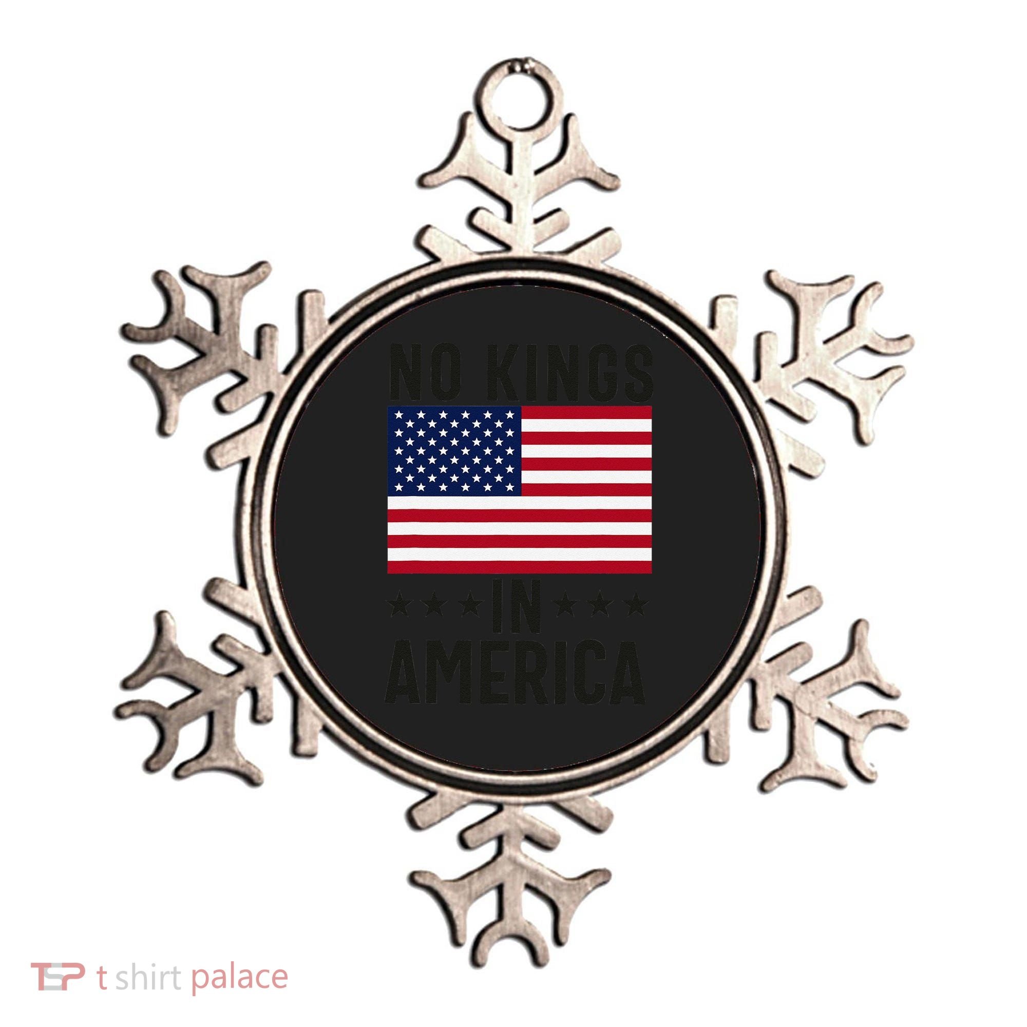 No Kings In America Flag Protest Save Democracy Ornament