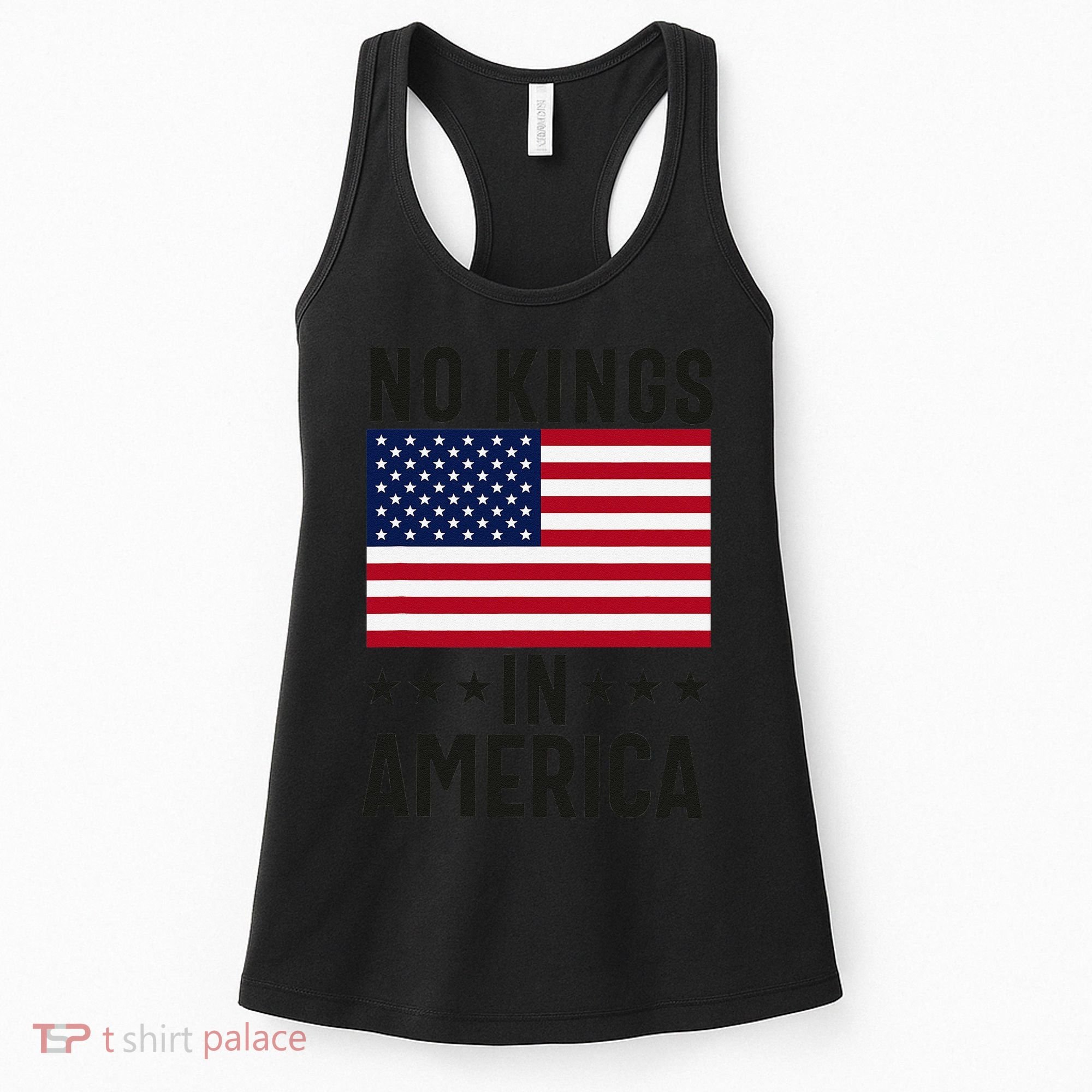 No Kings In America Flag Protest Save Democracy Women's Tank Top