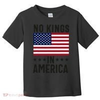 No Kings In America Flag Protest Save Democracy Toddler T-Shirt thumb 0