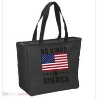 No Kings In America Flag Protest Save Democracy Tote Bag thumb 2
