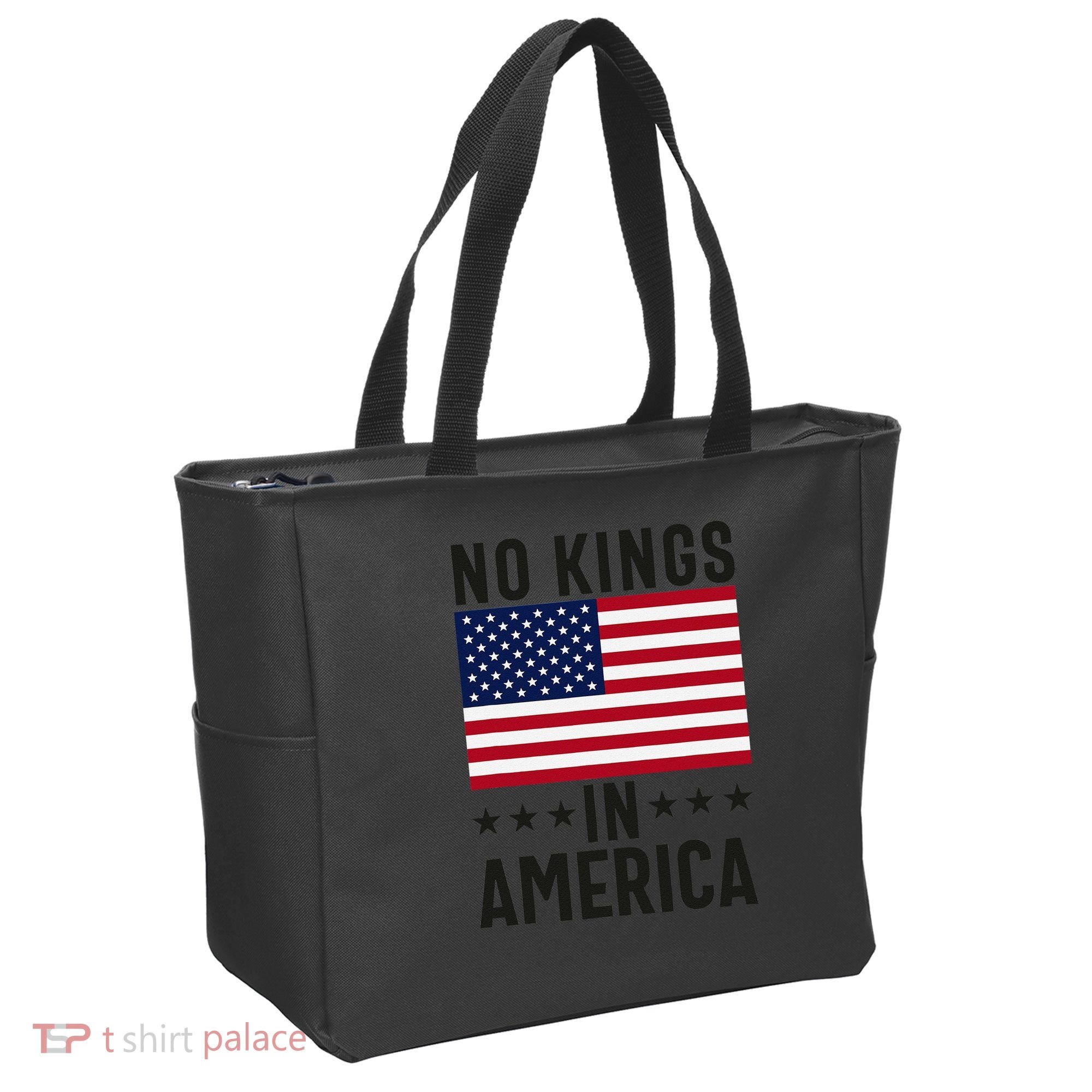 No Kings In America Flag Protest Save Democracy Tote Bag