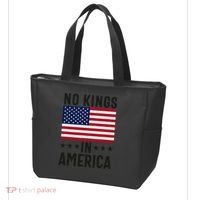 No Kings In America Flag Protest Save Democracy Tote Bag thumb 3
