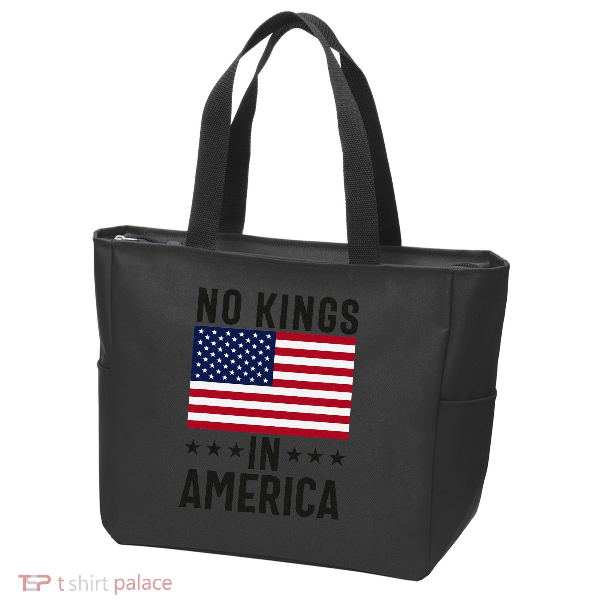 No Kings In America Flag Protest Save Democracy Tote Bag