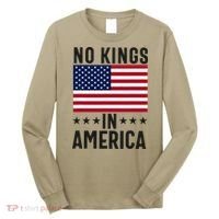 No Kings In America Flag Protest Save Democracy Long Sleeve Shirt thumb 0