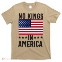 No Kings In America Flag Protest Save Democracy T-Shirt thumb 0