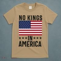 No Kings In America Flag Protest Save Democracy T-Shirt thumb 5