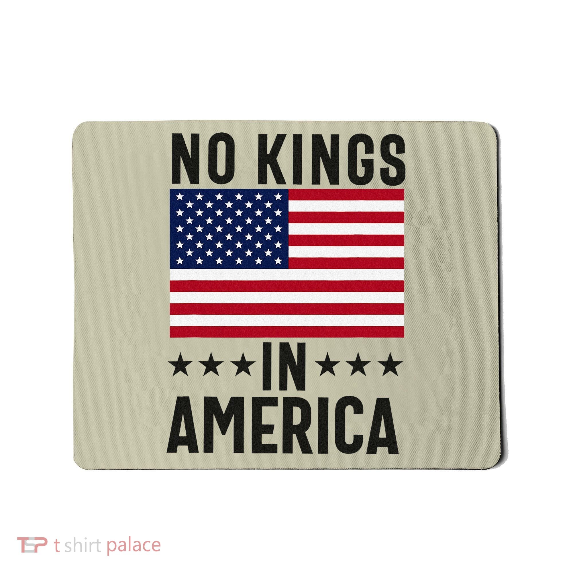 No Kings In America Flag Protest Save Democracy Mousepad
