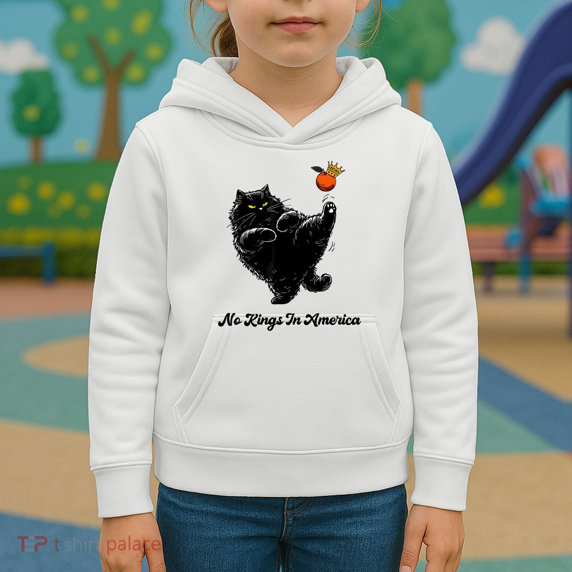 No Kings In America We The People Political  Kids Hoodie