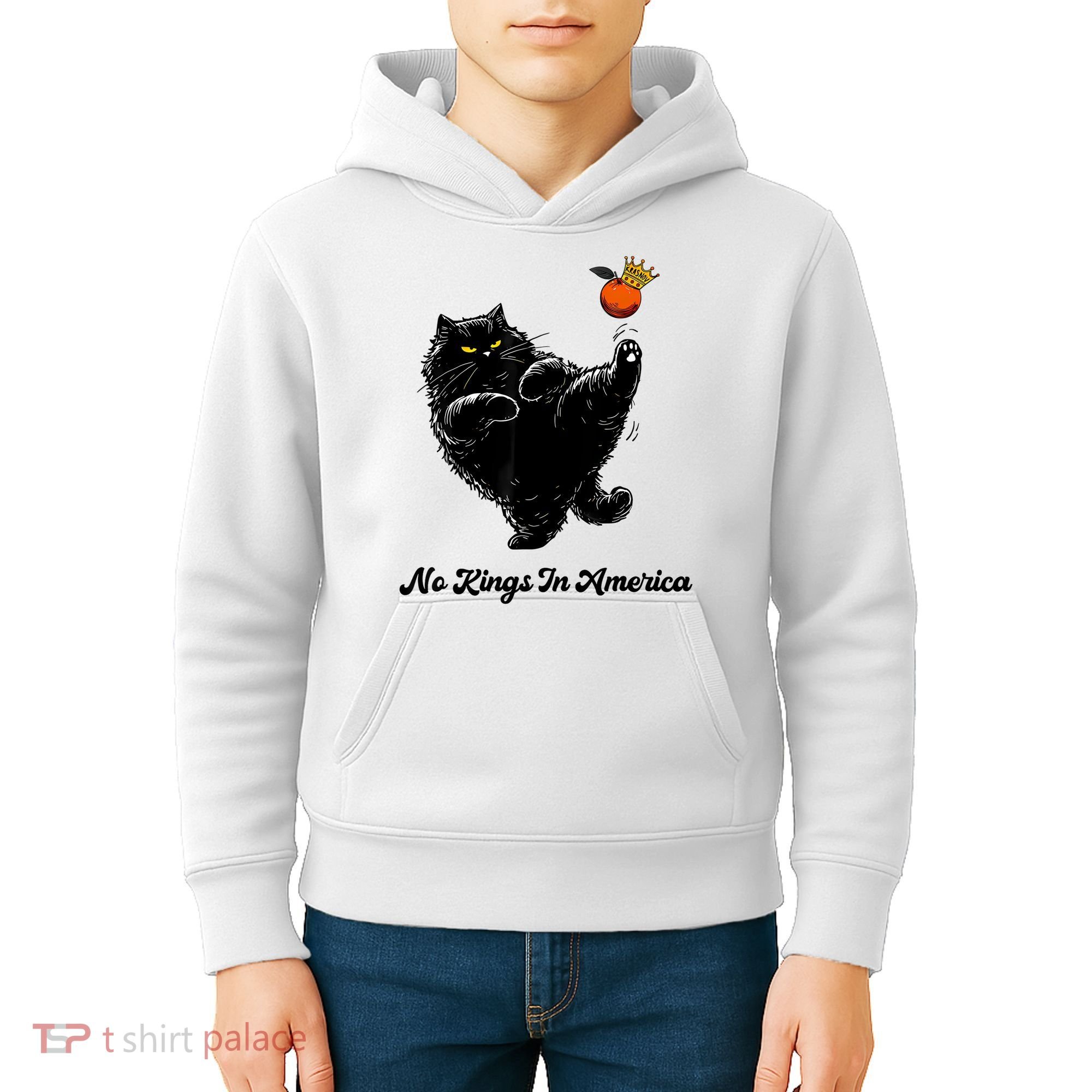 No Kings In America We The People Political  Kids Hoodie