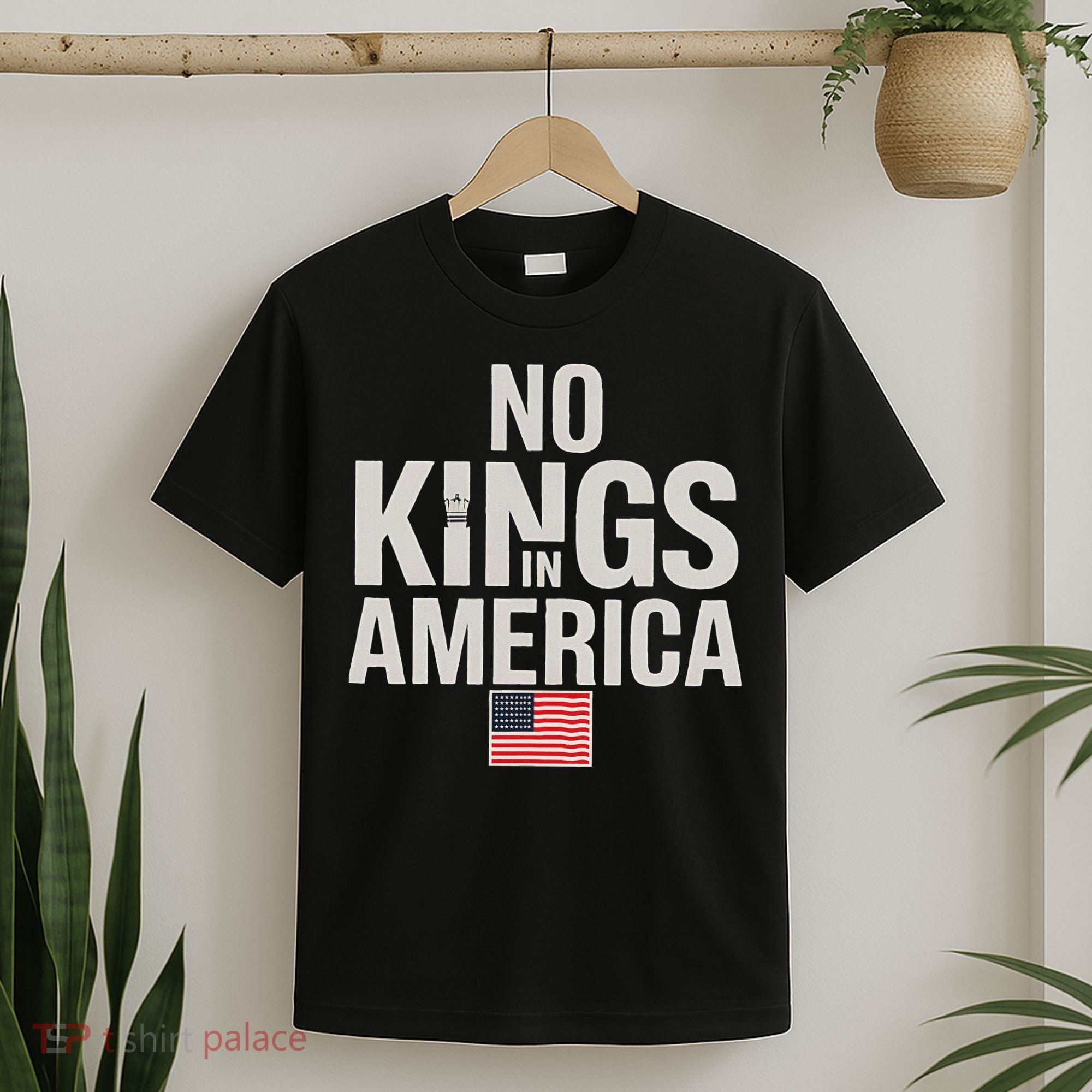 No Kings In America Democracy Anti Trump America No King T-Shirt