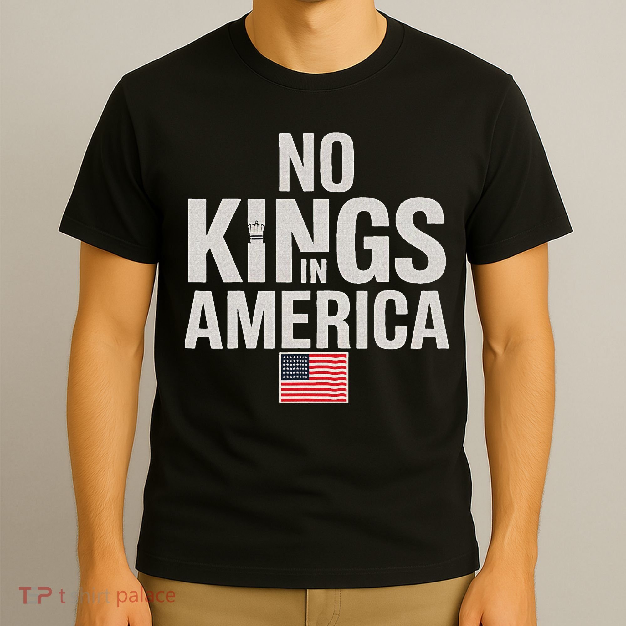 No Kings In America Democracy Anti Trump America No King T-Shirt