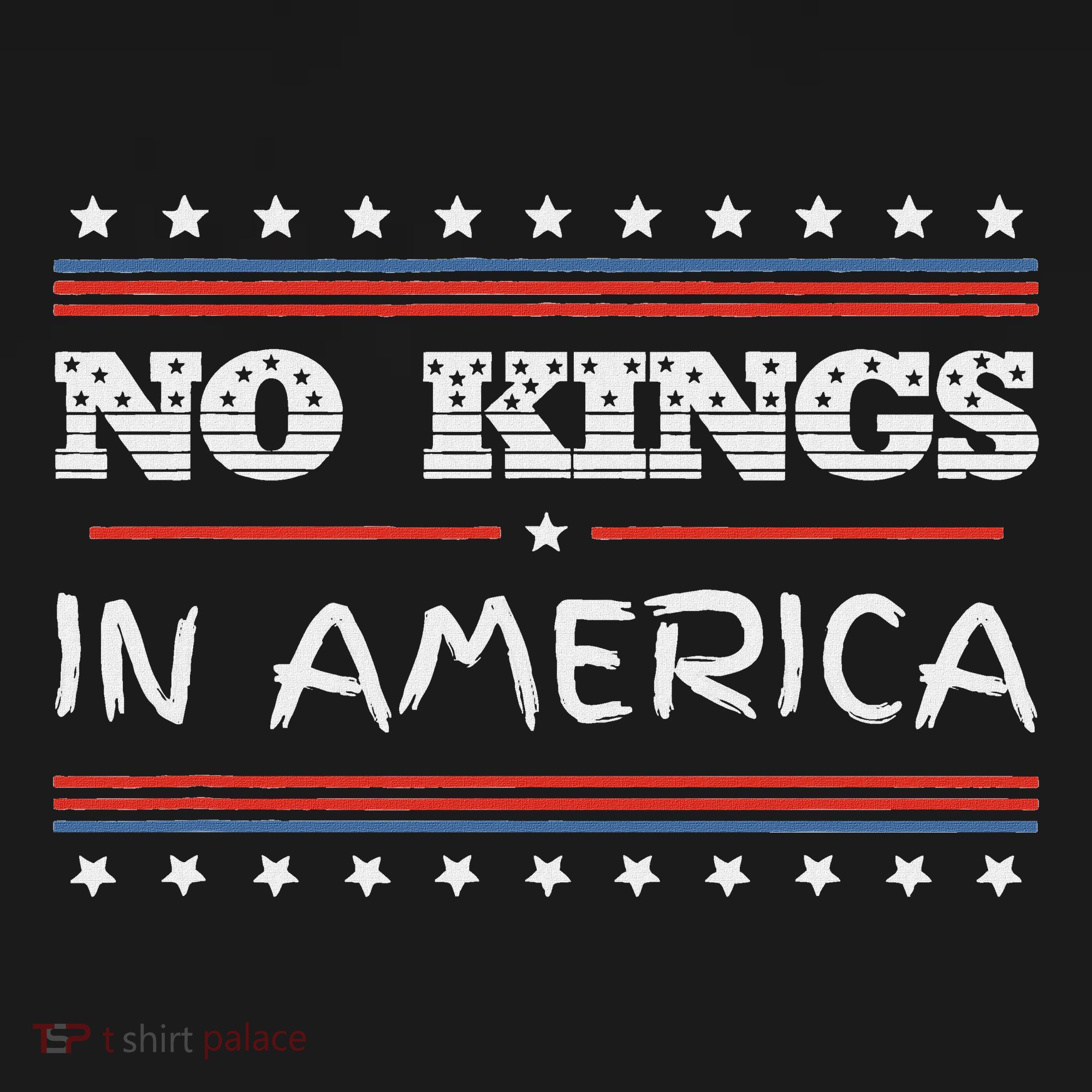 No Kings In America Save Democracy I Dissent Anti Trump Flag T-Shirt