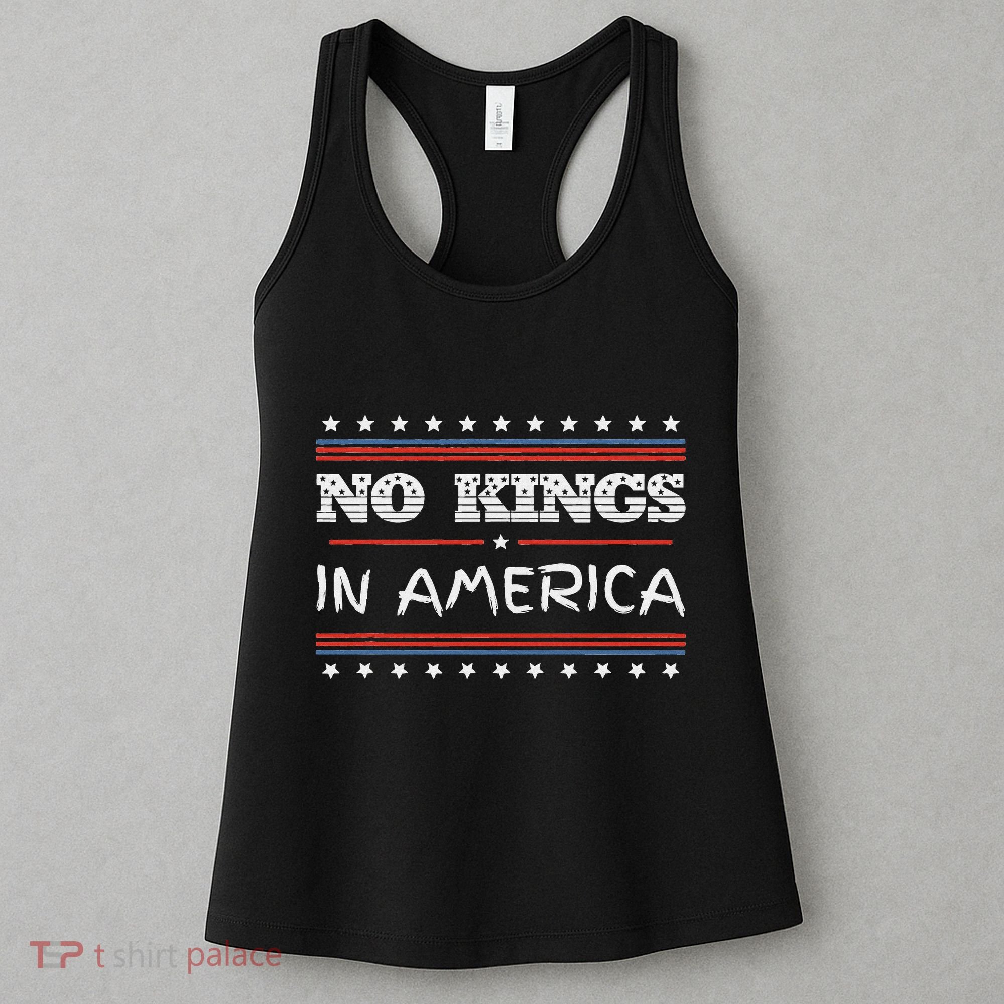 No Kings In America Save Democracy I Dissent Anti Trump Flag Women's Tank Top
