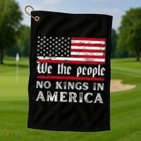 No Kings In America We The People Golf Towel thumb 1