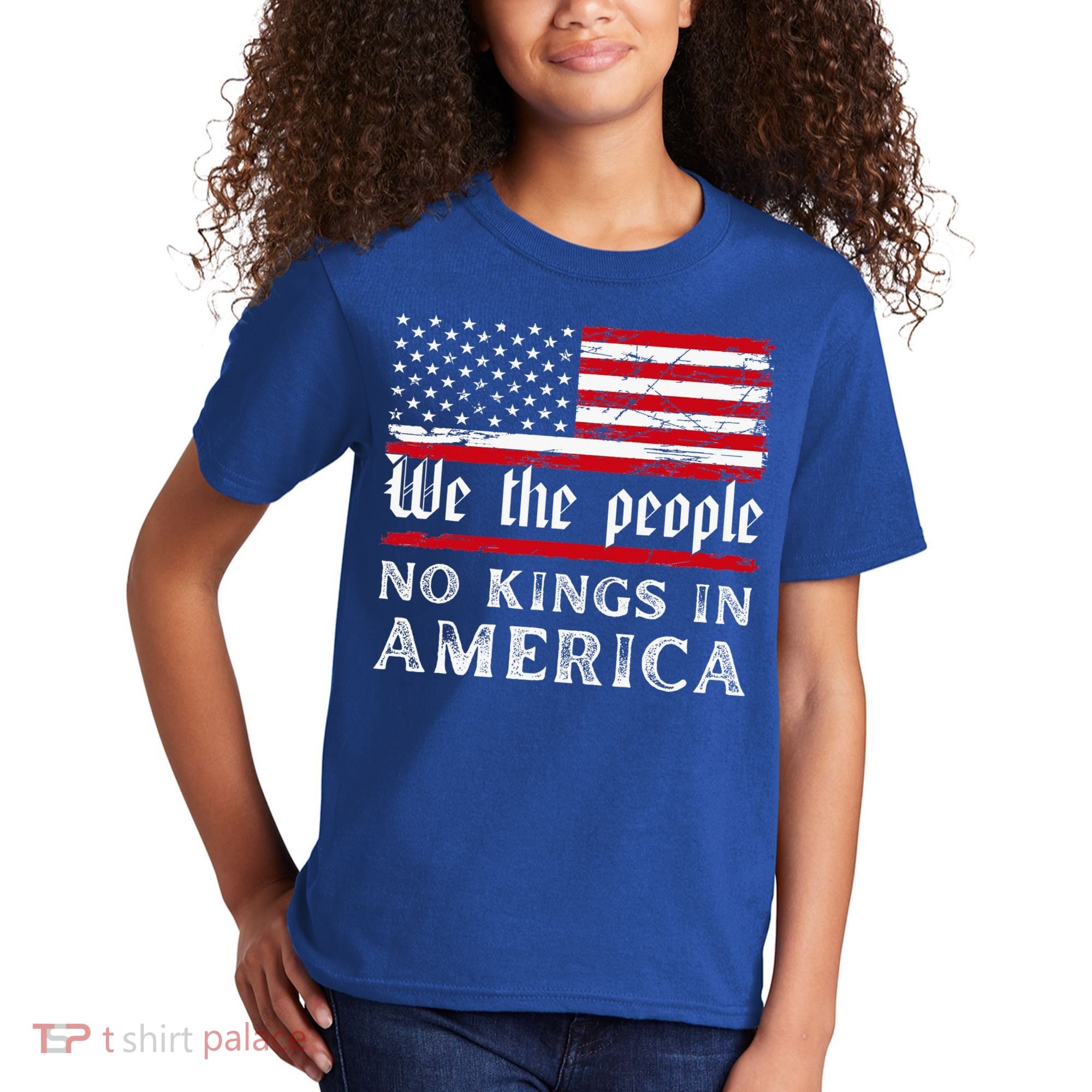 No Kings In America We The People Kids T-Shirt