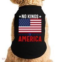 No Kings In America Flag Protest Save Democracy Doggie Tank thumb 0