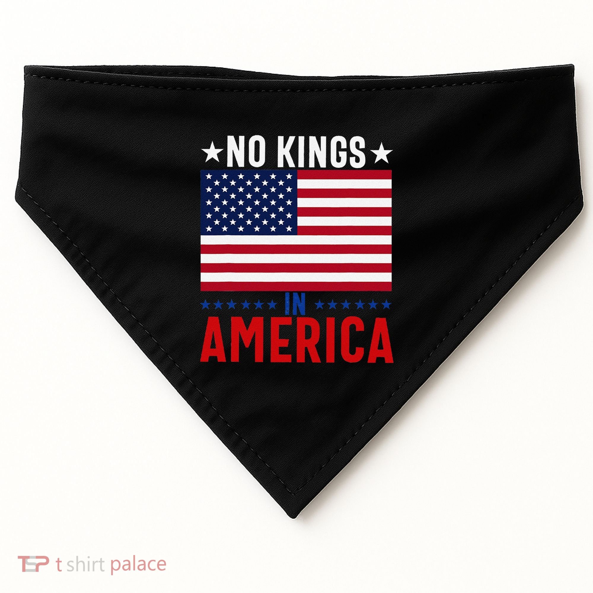 No Kings In America Flag Protest Save Democracy USA-Made Doggie Bandana