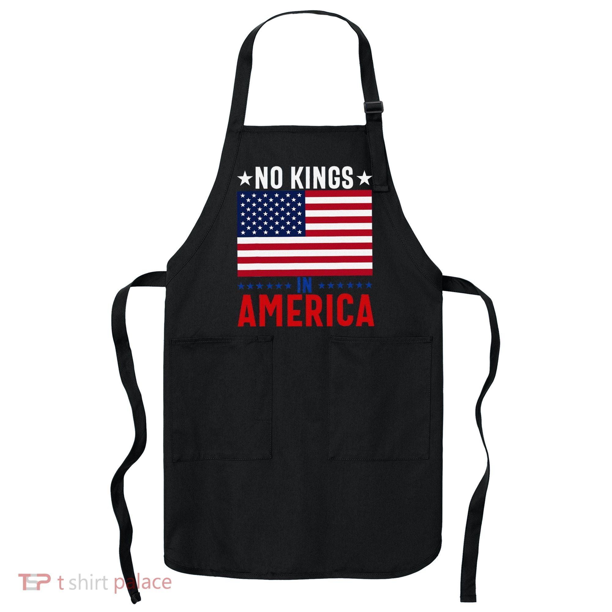 No Kings In America Flag Protest Save Democracy Apron