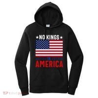 No Kings In America Flag Protest Save Democracy Women's Hoodie thumb 0