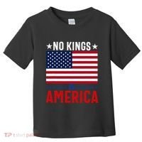 No Kings In America Flag Protest Save Democracy Toddler T-Shirt thumb 0