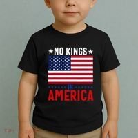 No Kings In America Flag Protest Save Democracy Toddler T-Shirt thumb 2
