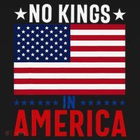 No Kings In America Flag Protest Save Democracy Women's T-Shirt thumb 6