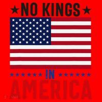 No Kings In America Flag Protest Save Democracy Santa Hat thumb 1