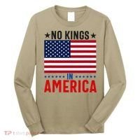 No Kings In America Flag Protest Save Democracy Long Sleeve Shirt thumb 0