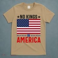 No Kings In America Flag Protest Save Democracy T-Shirt thumb 5