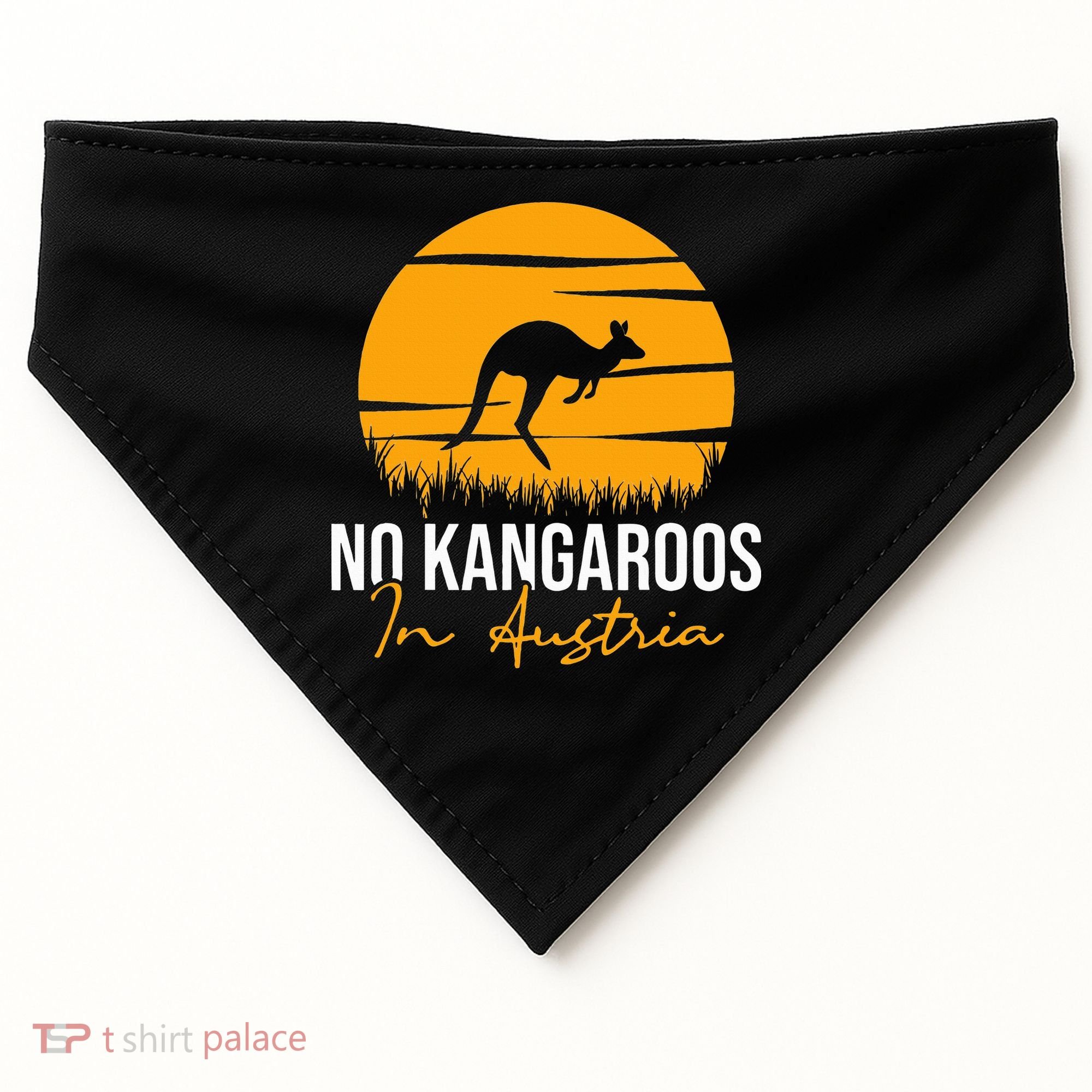 No Kangaroos In Austria Kangaroo Animal Lover Wildlife USA-Made Doggie Bandana
