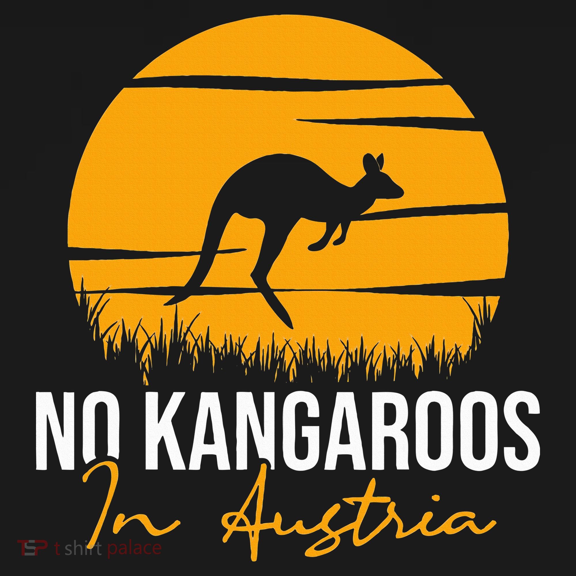 No Kangaroos In Austria Kangaroo Animal Lover Wildlife USA-Made Doggie Bandana