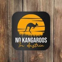 No Kangaroos In Austria Kangaroo Animal Lover Wildlife Coaster thumb 0