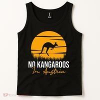 No Kangaroos In Austria Kangaroo Animal Lover Wildlife Tank Top thumb 2