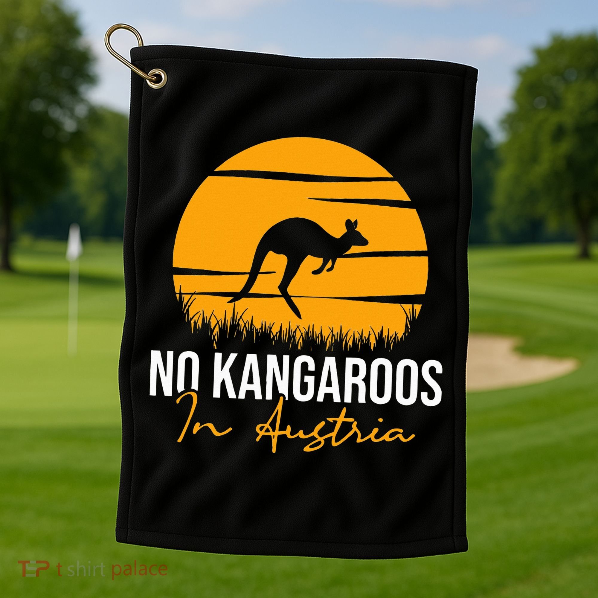 No Kangaroos In Austria Kangaroo Animal Lover Wildlife Golf Towel
