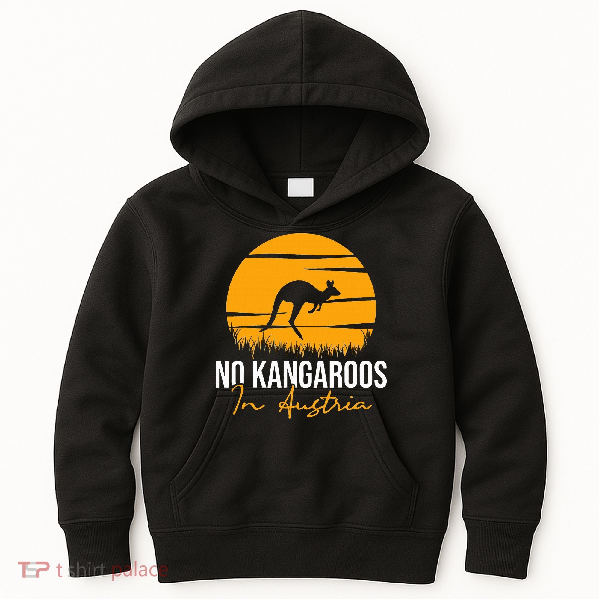 No Kangaroos In Austria Kangaroo Animal Lover Wildlife Kids Hoodie