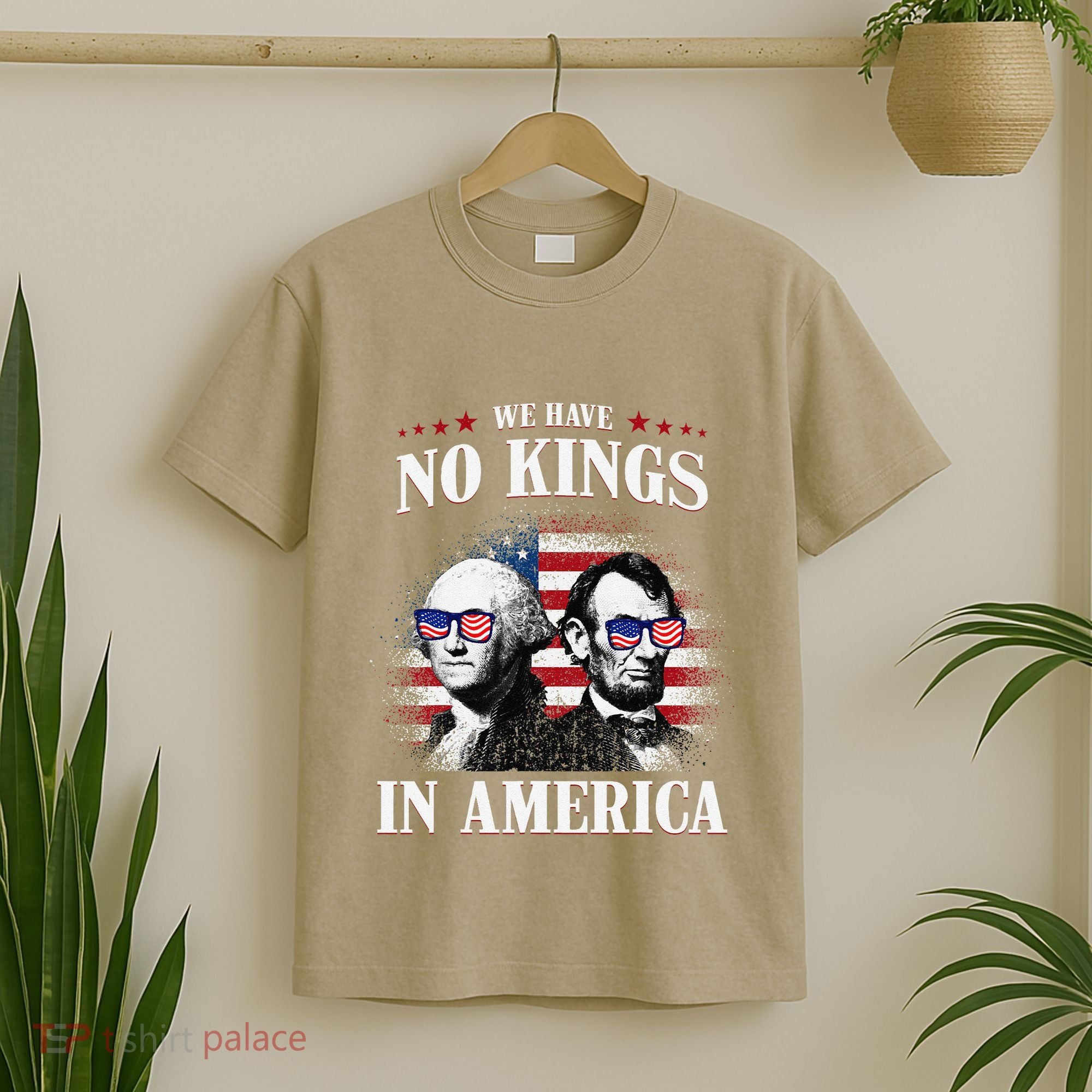 No Kings In America Democracy United States Independence Usa T-Shirt