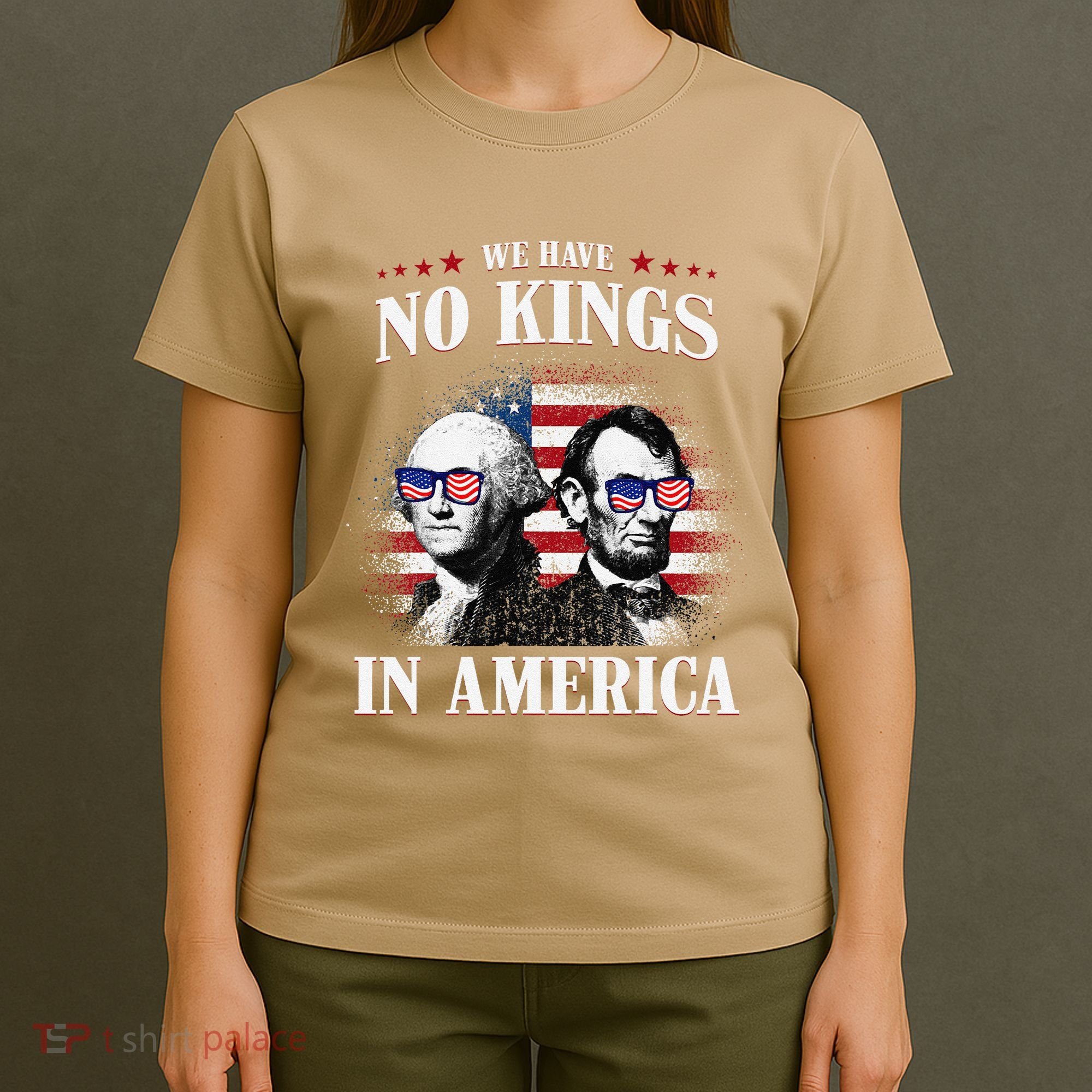 No Kings In America Democracy United States Independence Usa T-Shirt