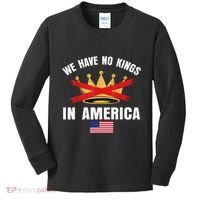 No Kings In America Court Ruling Protest Save Democracy Usa Kids Long Sleeve Shirt thumb 0